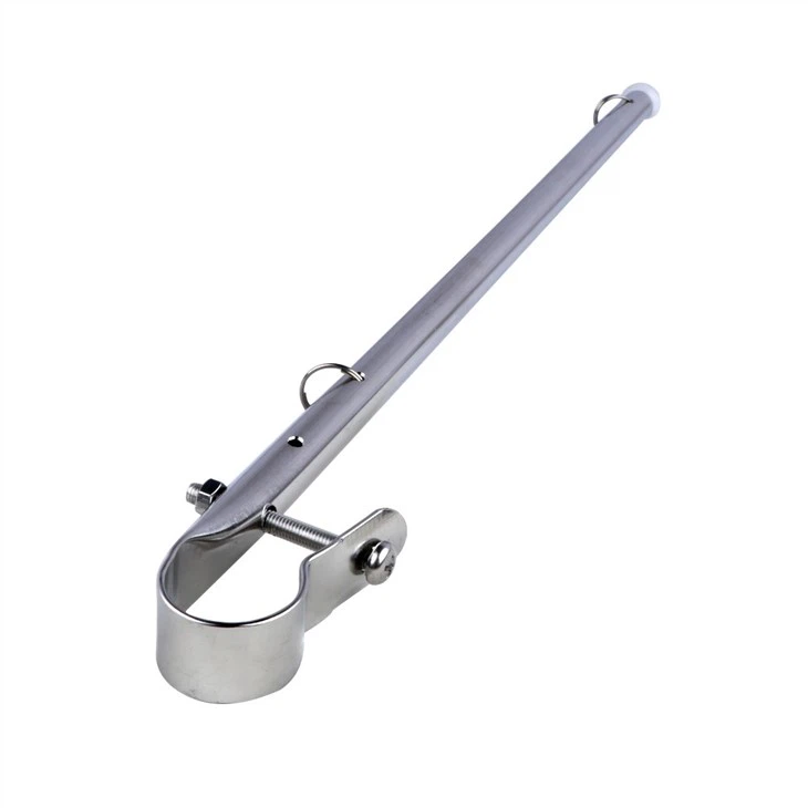 Boat Parts Flag Pole Stainless Steel Flag Staff Rail Mount Clamp On Pipe